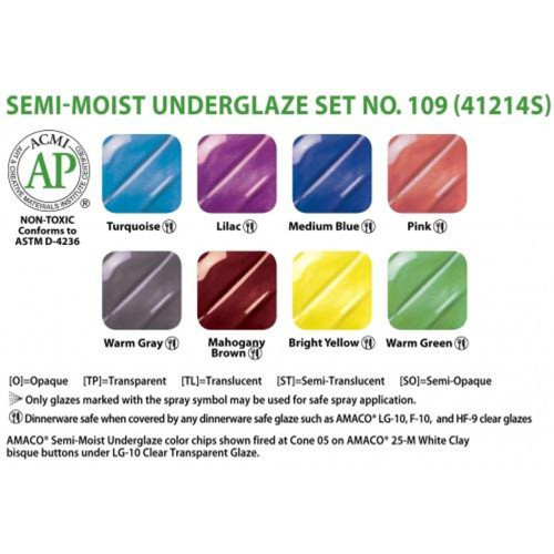 Set 109 Semi-Moist Underglaze Set
