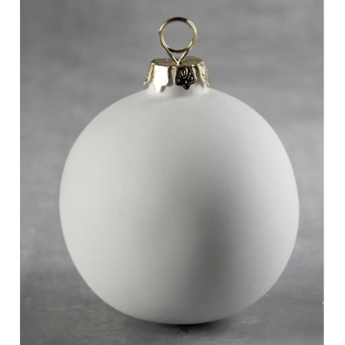 Ceramic Bisque Round Ball Ornament - 4 inch Ceramic Bisque Round Ball Ornament - 4 inch