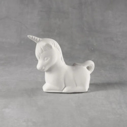 Ceramic Bisque Sm. Unicorn with tail up Ceramic Bisque Sm. Unicorn with tail up