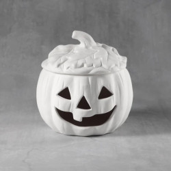 Ceramic Bisque Pumpkin Box with cut out