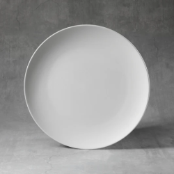 Ceramic Bisque Coupe Dinner Plate
