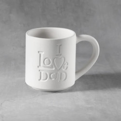 Ceramic Bisque I Love Dad Mug Ceramic Bisque I Love Dad Mug
