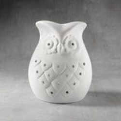 Ceramic Bisque Owl Candle Luminary Ceramic Bisque Owl Candle Luminary