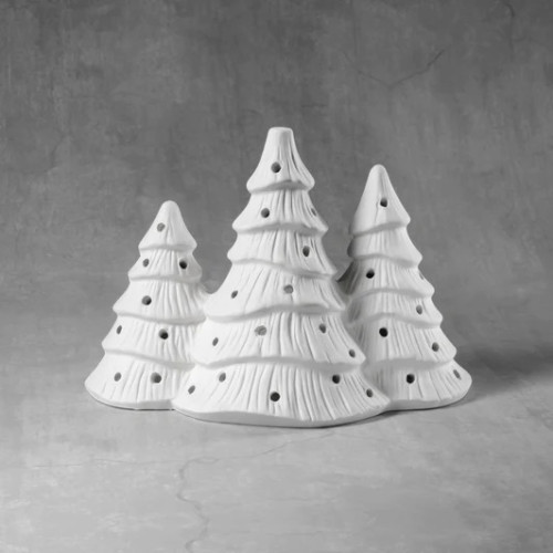 Ceramic Bisque Triple Tree Lantern