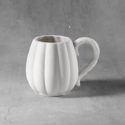 Ceramic Bisque Pumpkin Mug