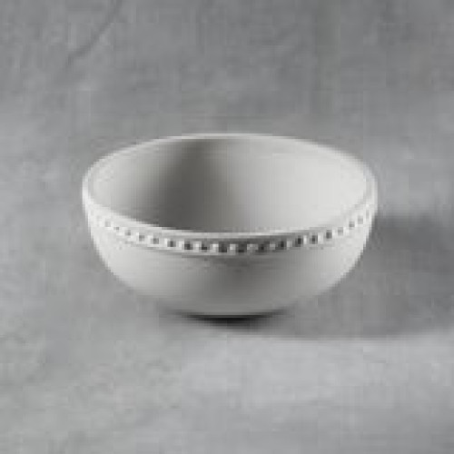 Ceramic Bisque Beaded Rim Bowl