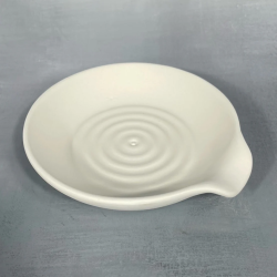 Ceramic Bisque Round Spoon Rest Ceramic Bisque Round Spoon Rest