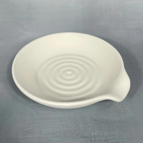 Ceramic Bisque Round Spoon Rest Ceramic Bisque Round Spoon Rest