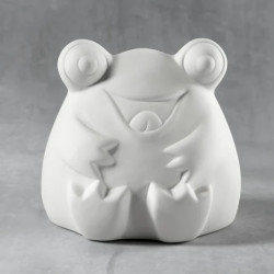 Ceramic Bisque Frog Bankable Ceramic Bisque Frog Bankable