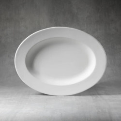 Ceramic Bisque Oval Rim Platter