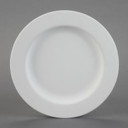 Ceramic Bisque Rimmed Dinner Plate Ceramic Bisque Rimmed Dinner Plate