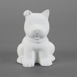 Ceramic Bisque Sitting Puppy Bank Ceramic Bisque Sitting Puppy Bank