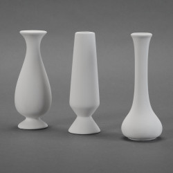 Ceramic Bisque Assorted Bud Vases (Set of 3) Ceramic Bisque Assorted Bud Vases (Set of 3)