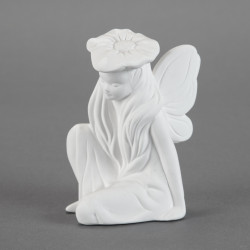 Ceramic Bisque Sitting Fairy