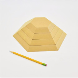 Hexagon Pottery Form Stack (4 Piece) Hexagon Pottery Form Stack (4 Piece)