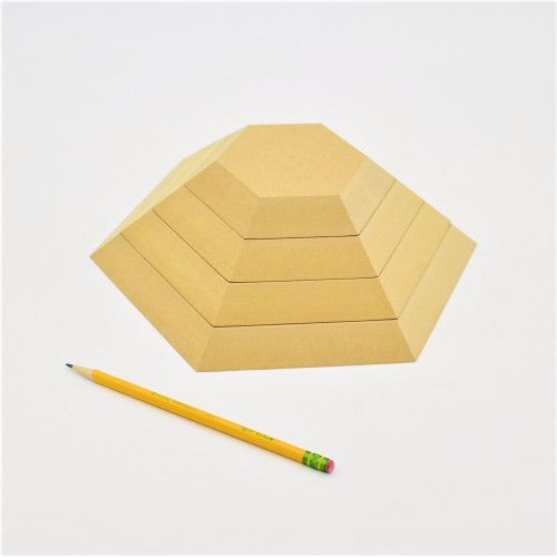 Hexagon Pottery Form Stack (4 Piece) Hexagon Pottery Form Stack (4 Piece)