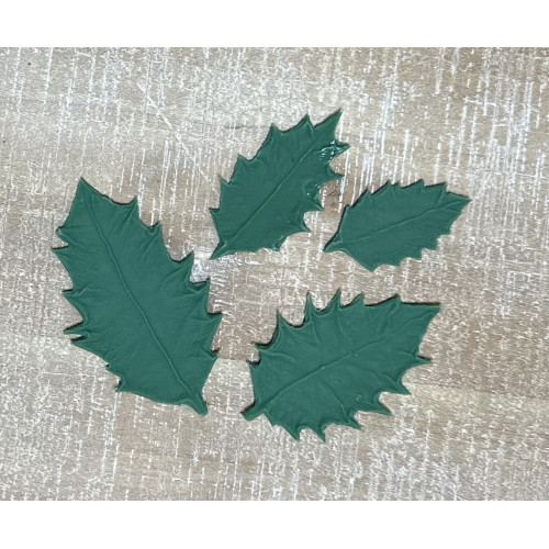 Holly Rubber Leaf Form (Set of 4) Holly Rubber Leaf Form (Set of 4)
