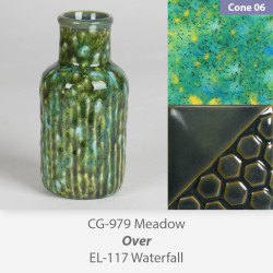 Meadow - CG979 over Waterfall - EL117 Glaze Combination Meadow - CG979 over Waterfall - EL117 Glaze Combination