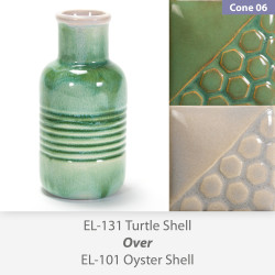 Turtle Shell EL131 over Oyster Shell EL101 Glaze Combination Turtle Shell EL131 over Oyster Shell EL101 Glaze Combination