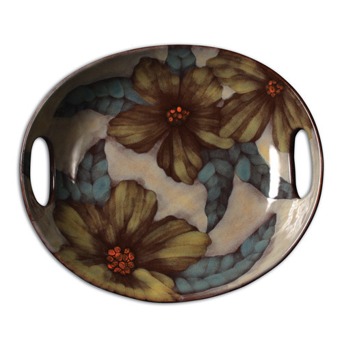 Ceramic Bisque Handled Platter