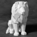 Ceramic Bisque Faceted Lion Ceramic Bisque Faceted Lion