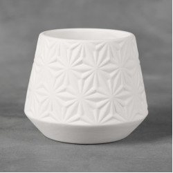 Ceramic Bisque Geometric Container Ceramic Bisque Geometric Container