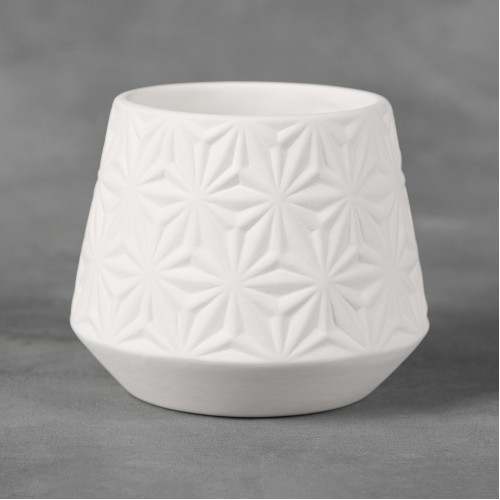 Ceramic Bisque Geometric Container