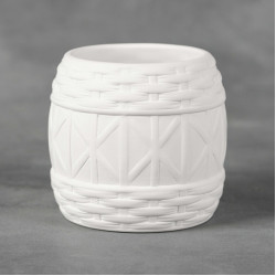 Ceramic Bisque Wicker Container Ceramic Bisque Wicker Container