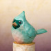 Ceramic Bisque Crested Whittle Bird