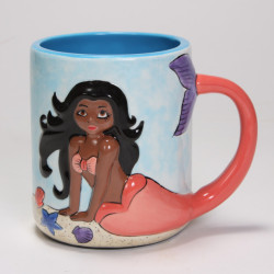 Ceramic Bisque Mermaid Mug Ceramic Bisque Mermaid Mug