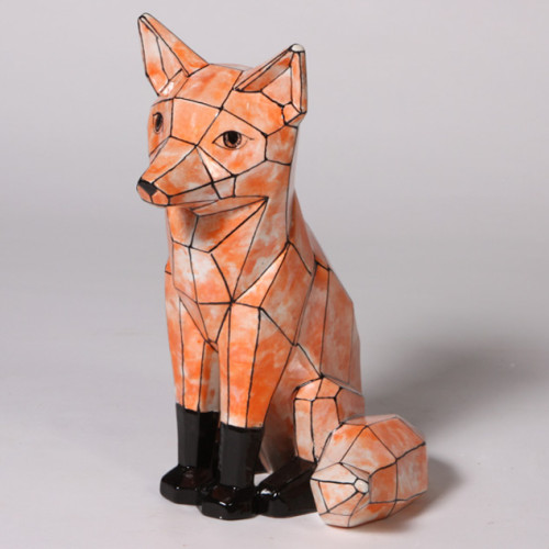 Ceramic Bisque Faceted Fox