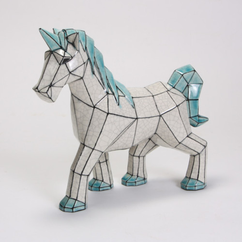 Ceramic Bisque Faceted Unicorn
