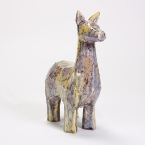 Ceramic Bisque Faceted Llama