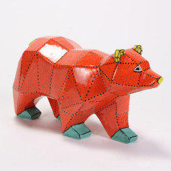 Ceramic Bisque Faceted Bear Ceramic Bisque Faceted Bear