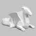 Ceramic Bisque Faceted Dragon Ceramic Bisque Faceted Dragon