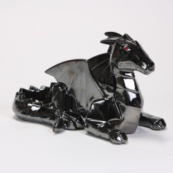 Ceramic Bisque Faceted Dragon Ceramic Bisque Faceted Dragon