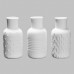 Ceramic Bisque Textured Bud Vases (asst of 3) - Set Ceramic Bisque Textured Bud Vases (asst of 3) - Set