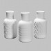 Ceramic Bisque Textured Bud Vases (asst of 3) - Set Ceramic Bisque Textured Bud Vases (asst of 3) - Set