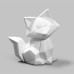 Ceramic Bisque Fox Facet-ini