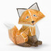 Ceramic Bisque Fox Facet-ini