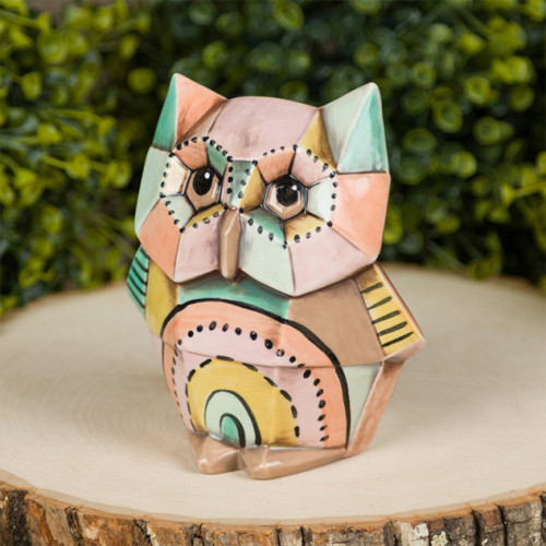 Ceramic Bisque Owl Facetini