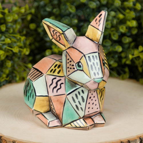 Ceramic Bisque Bunny Facetini