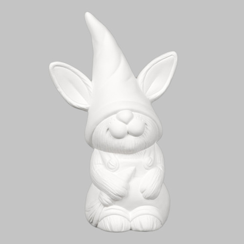Ceramic Bisque Kitten Gnome