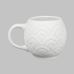Ceramic Bisque Scalloped Mug