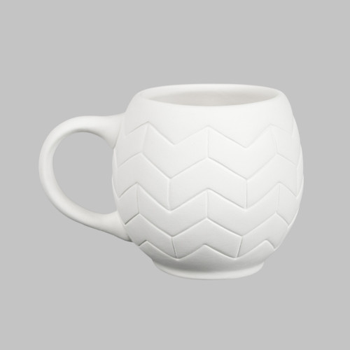 Ceramic Bisque Chevron Mug