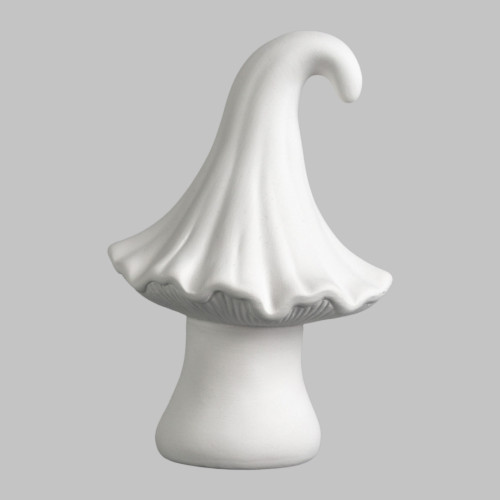 Ceramic Bisque Curly Mushroom Ceramic Bisque Curly Mushroom