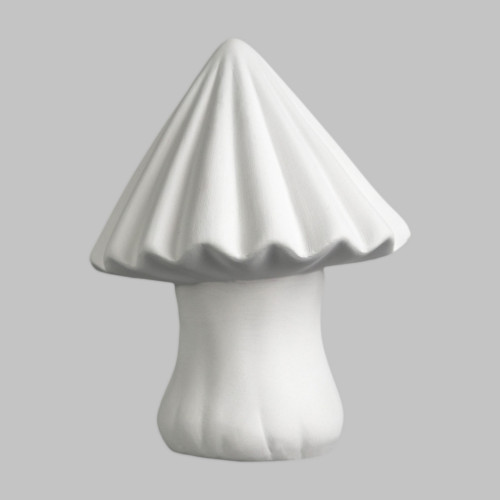 Ceramic Bisque Ribbed Mushroom Ceramic Bisque Ribbed Mushroom