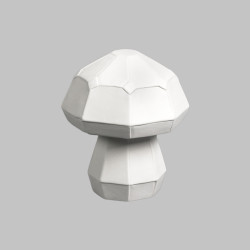 Ceramic Bisque Sm. Faceted Mushroom Ceramic Bisque Sm. Faceted Mushroom