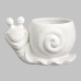 Ceramic Bisque Snail Planter Ceramic Bisque Snail Planter