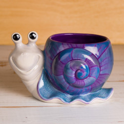 Ceramic Bisque Snail Planter Ceramic Bisque Snail Planter